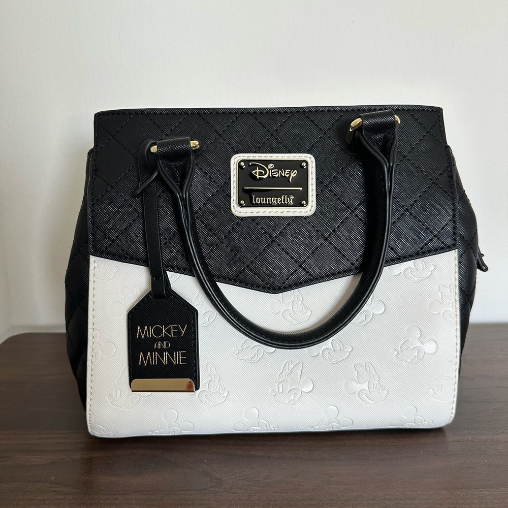Loungefly Disney Mickey & Minnie Mouse Faux Leather Handbag
